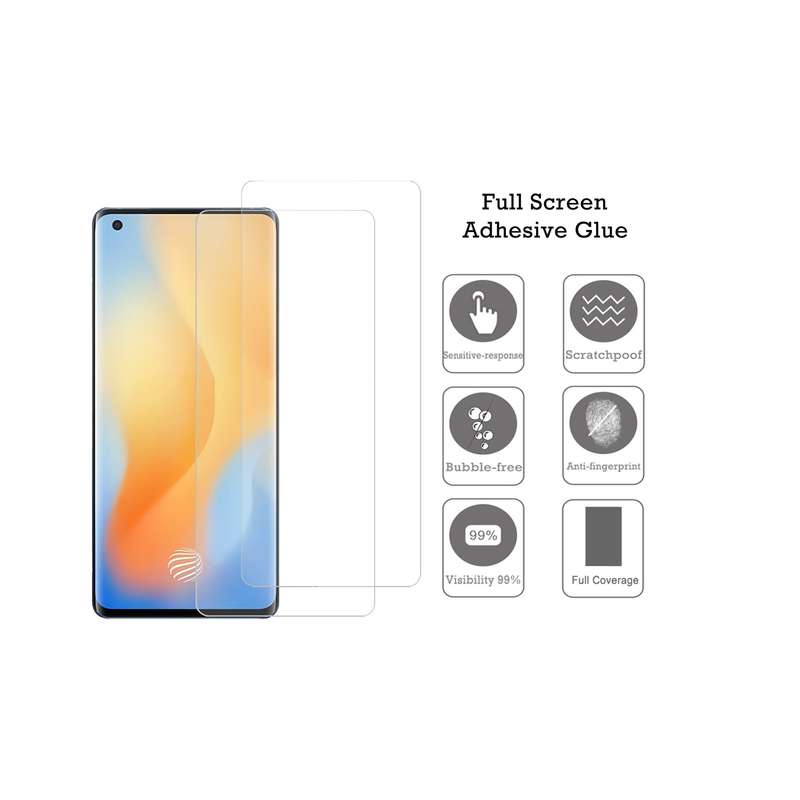 Tempered  Glass Screen Protector for Vivo X50 / X50 5G (Pack of 2)