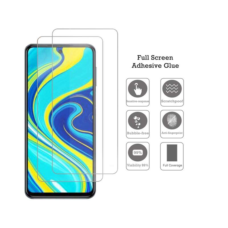 Tempered Glass  for Xiaomi Redmi Note 9 (Pack of 2)