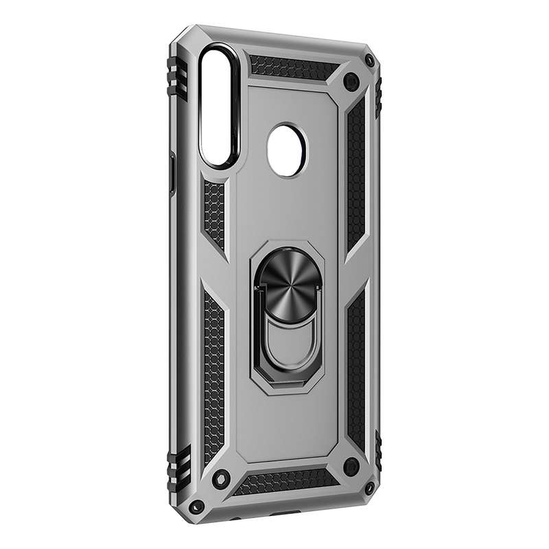 Shockproof Armor Stand Case for Samsung Galaxy A20 & A30 - Silver