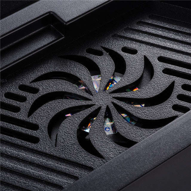 PS4 Pro Vertical Stand Cooling Fan Dual Charging Station for Playstation 4