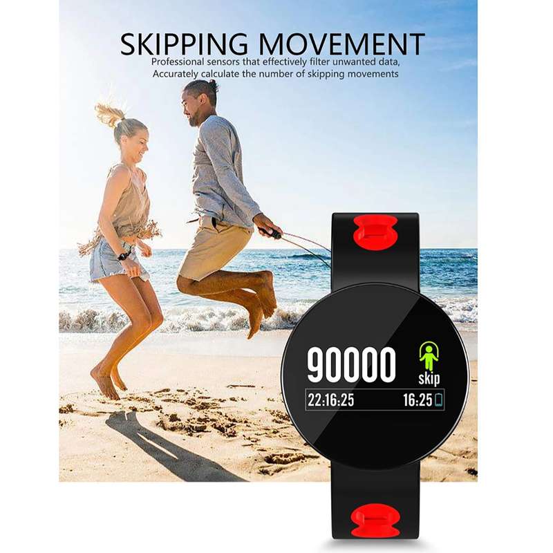 Smart Watch Heart Rate Monitor Tracker Fitness Watch Z8 - Black & red