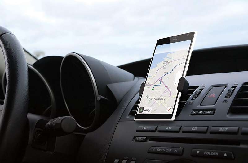Universal Air Vent Car Cell Phone Holder for Samsung, iPhone & Other Smartphones - Black