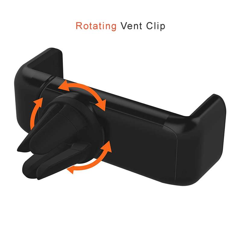Universal Air Vent Car Cell Phone Holder for Samsung, iPhone & Other Smartphones - Black