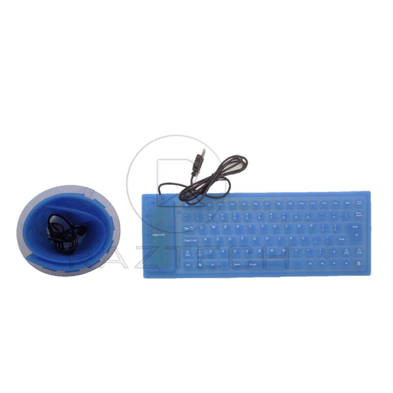 Raz Tech Flexible Silicone USB Keyboard - Blue