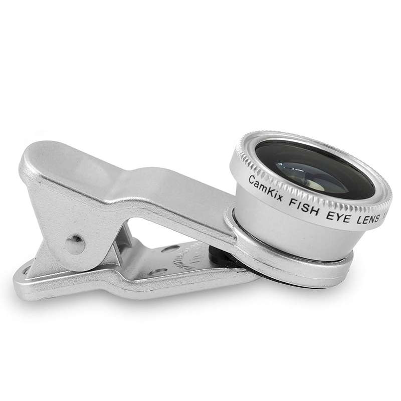 3-in-1 Smartphones, tablets Camera Lens Kit with Clip - Wide Angle, Fisheye & Macro Lenses - Pink