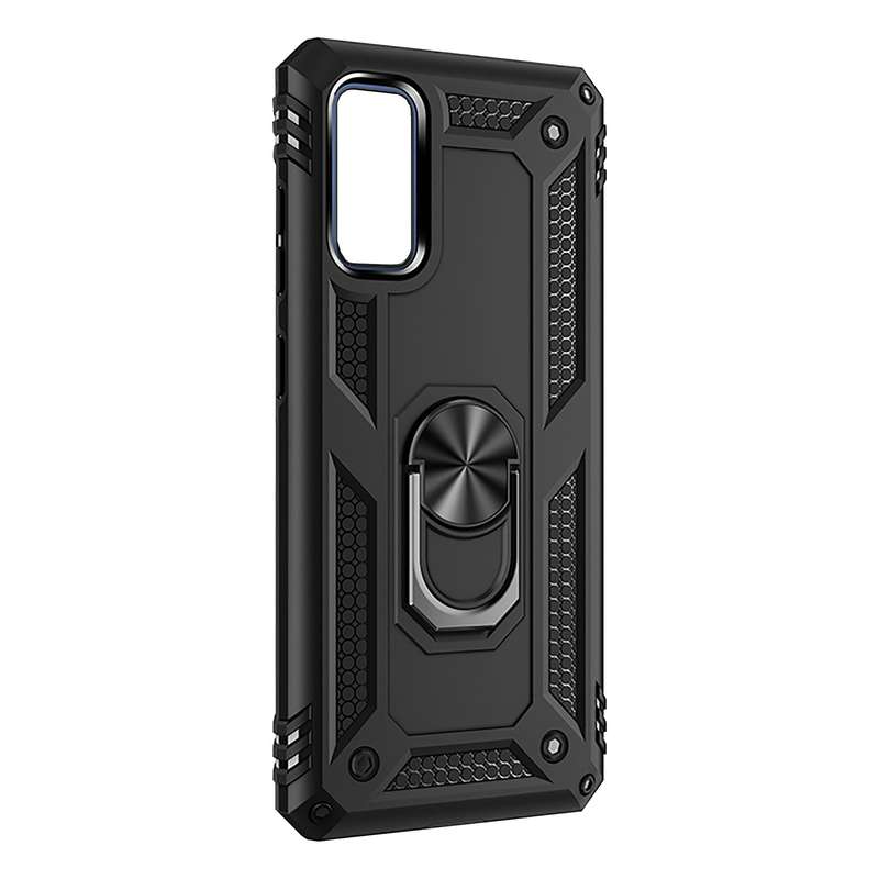 Shockproof Armor Stand Case for Samsung Galaxy S20+ - Black