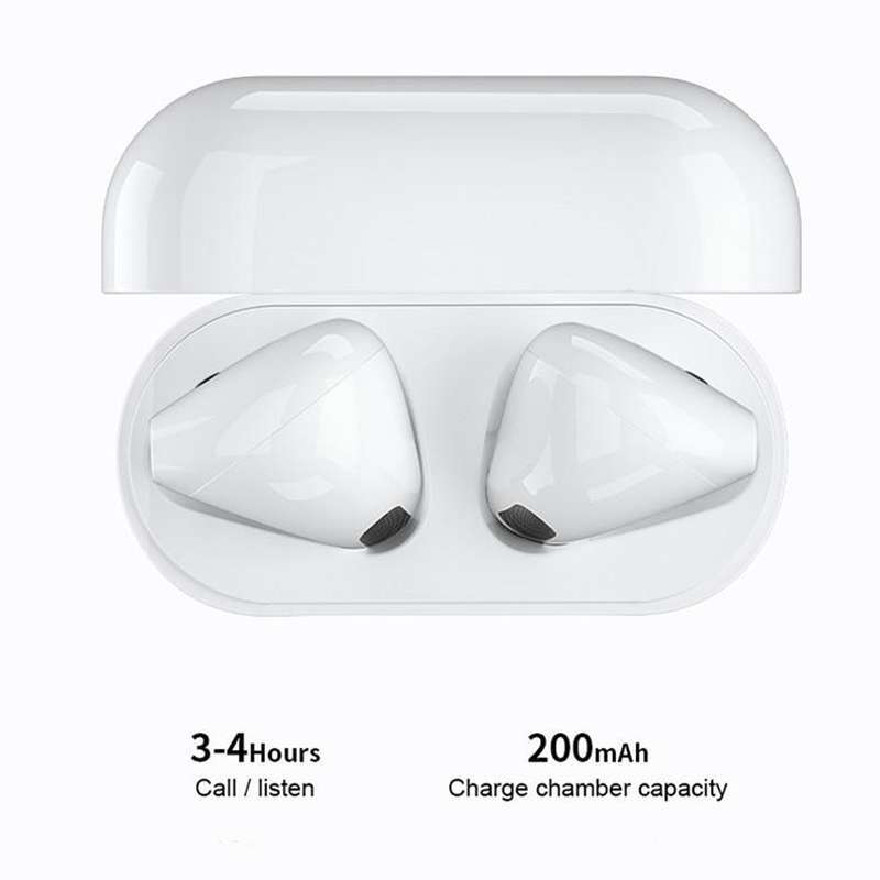Airpods Pro 4 Bluetooth 5.0 Earphones TWS Wireless Headphones Earbuds - Black