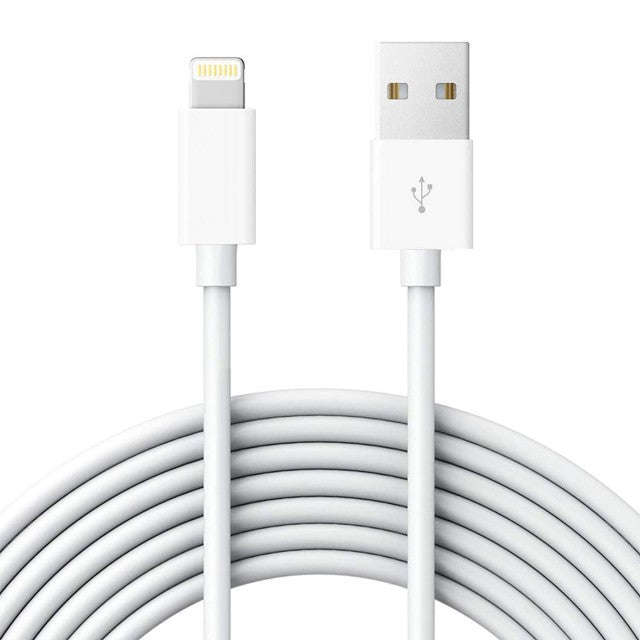 iPhone USB Charging Cable for iPhone 5, 6, 7, 8 and X - White (Pack of 2)