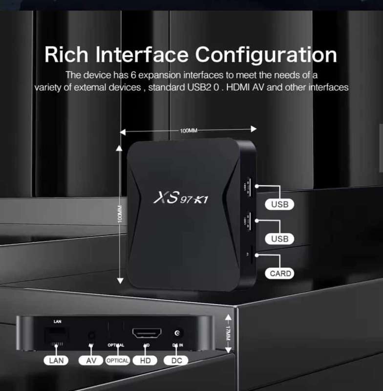 Xs 97 K1 Android 10 4K TV Box 2GB Ram 16GB ROM Dual Wifi TV Box