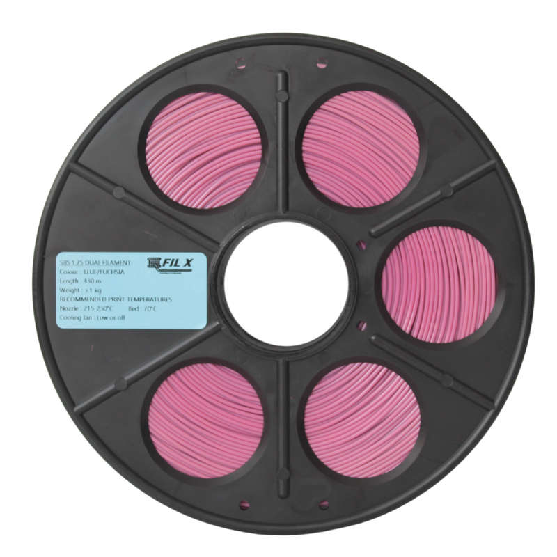 FIL X PLA Dual Silk Fuchsia and Blue  1.75mm 1kg