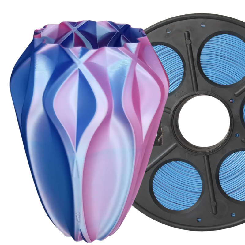 FIL X PLA Dual Silk Fuchsia and Blue  1.75mm 1kg