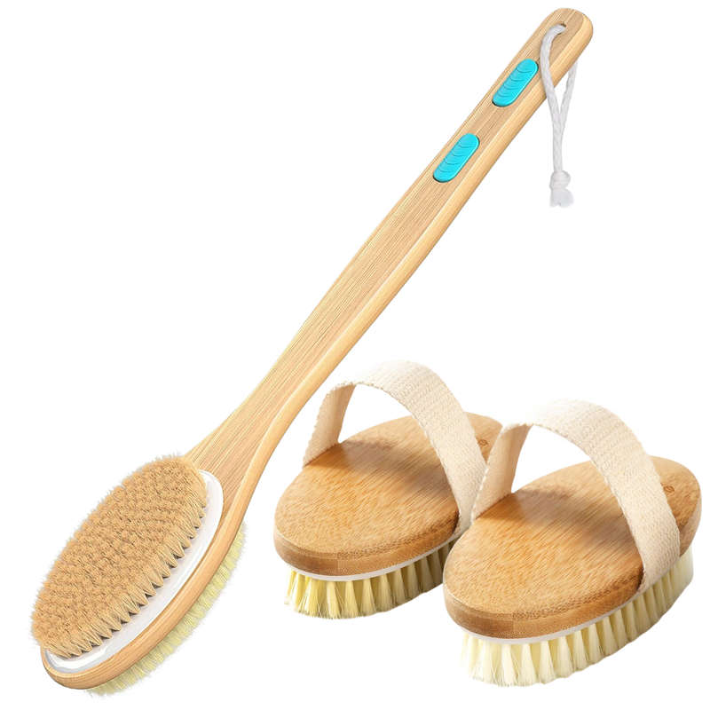 3 Pack Body Brush, Back Scrubber For Shower, Shower Bath Brush , Wet & Dry