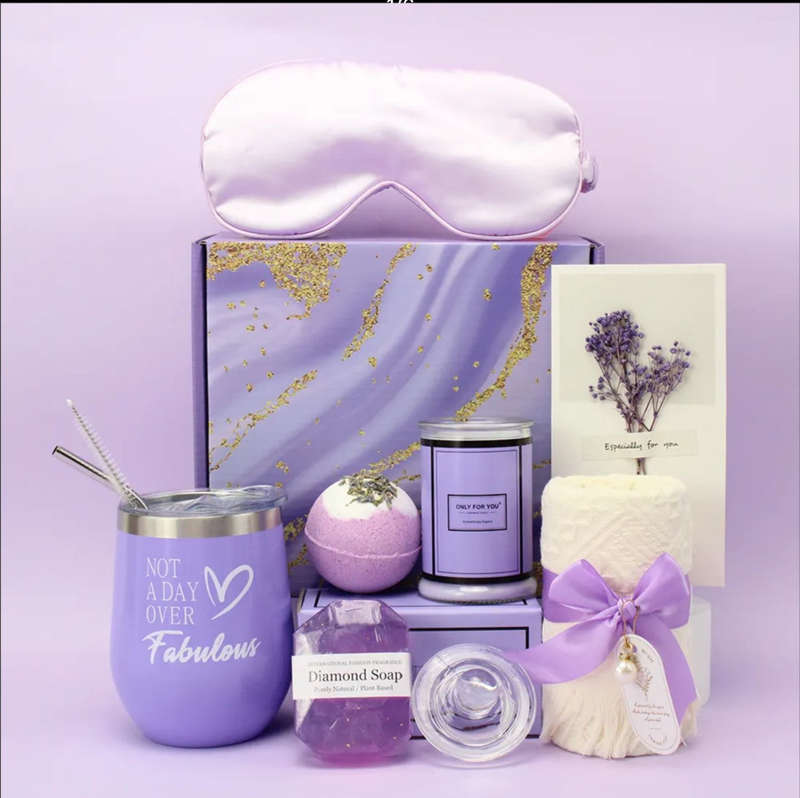 Luxury 10 Piece Relaxation Spa Gift Set - Self-Care Package for Women