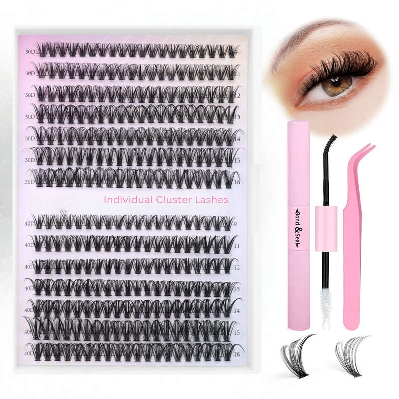 280 Pcs 30D and 40D Lash Extension Kit DIY, with Bond and Seal and Tweezer