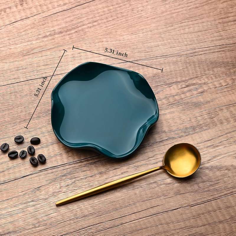 Ceramic Spoon Rest for Stove Top - Spoon Holder Utensil Rest - Green