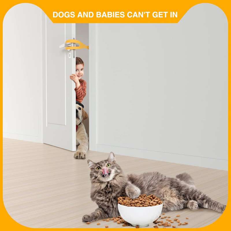 Cat Door Latch & Cat Door Stopper, Adjustable Interior Door Strap For Cats