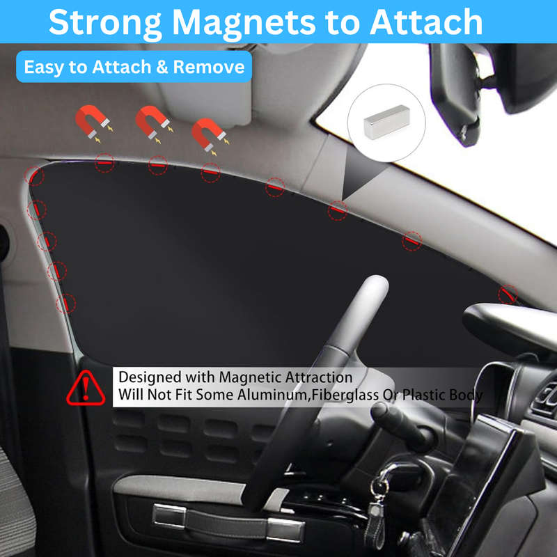 4 Pcs Magnetic Car Window Shades, Car Window Covers, 100% Block Light
