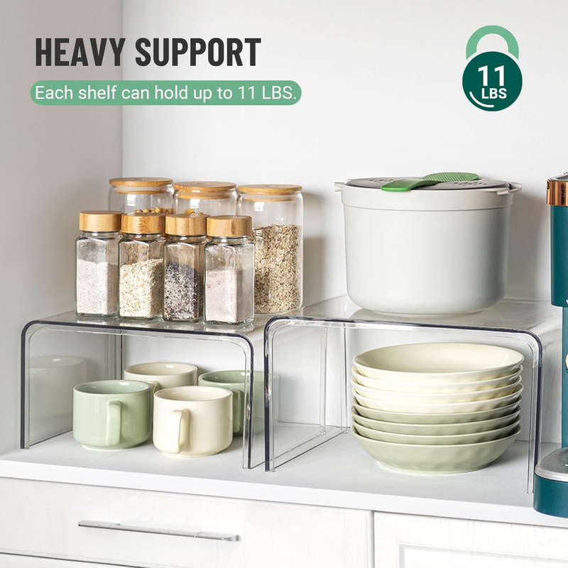 2 Pack Clear Cabinet Organizer, Kitchen Organizers & Storage, Counter Top