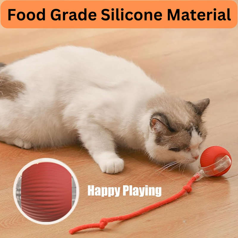 Rechargeable Interactive Cat Ball Toy, Dog Ball Toy, Smart Rolling Pet Ball
