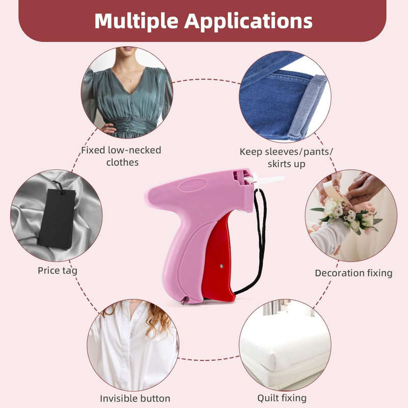 Stitch Gun for Clothes With Double Sided 36 Transparent Fashion Tape