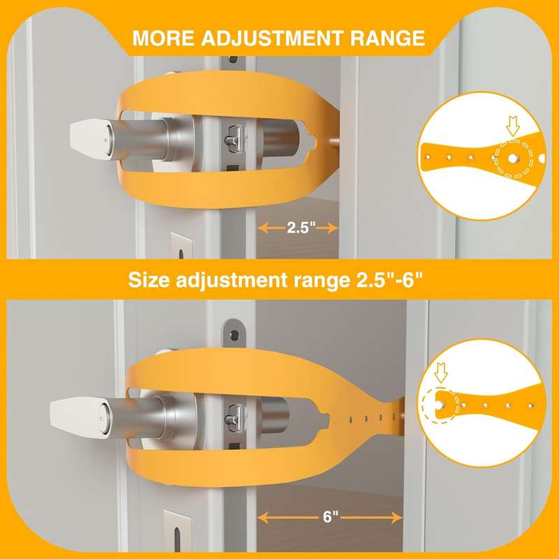 Cat Door Latch & Cat Door Stopper, Adjustable Interior Door Strap For Cats