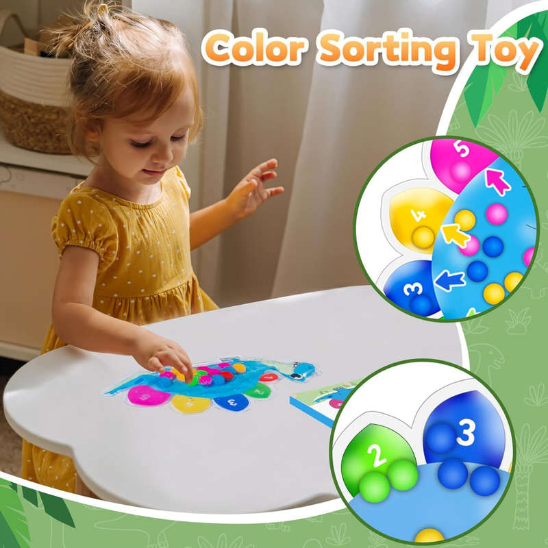 2 Piece Color Sorting Sensory Toys For Toddlers, Travel Toys, Activity Toys