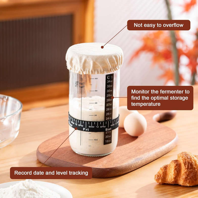 Banneton Bread Proofing Basket,Sourdough Starter Kit,Baking Supplies 20 Pcs