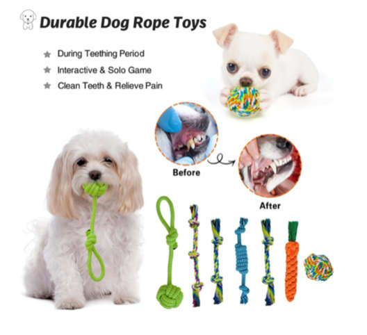 19 Piece Puppy Toys, Puppy Teething Toys, Dog Chew Toys for Small Medium Dogs