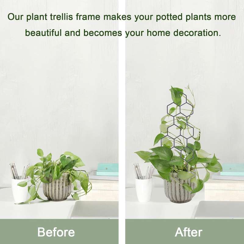 2 Pack Small Garden Trellis for Potted, Climbing & Flower Plants