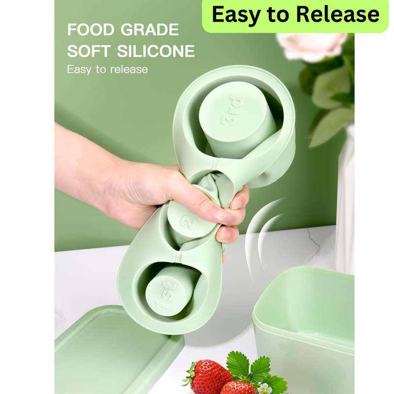 3 Pieces Ice Cube Tray For Tumbler Cup With 3 Cute Hat Shape Straw Covers Cap
