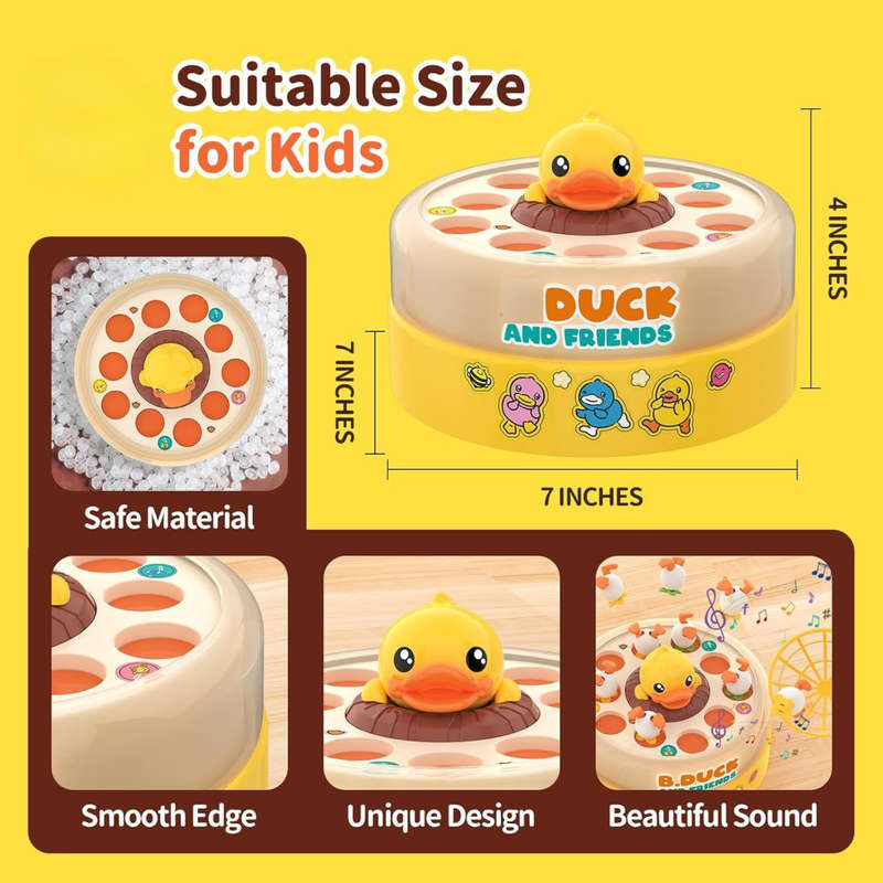 Duck Catching Game and 2 Transformable Fidget Spinners, Family Activity Toys