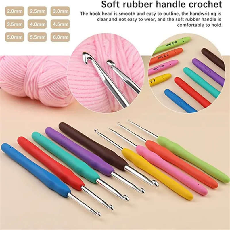 107 Pcs Crochet Knitting Kit Crocheting Craft DIY Beginner Crochet Hook Set
