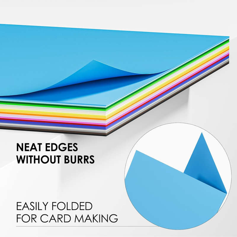 120 Sheets Doubled Sided Colored Cardstock, 21.5cmx 27.8cm, 180gsm, Craft