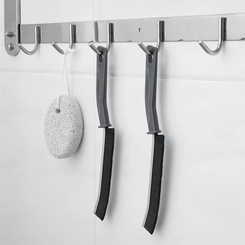 3 Piece Crevice Cleaning Brush, Hard Bristle, Grout Brush, Shower Brush