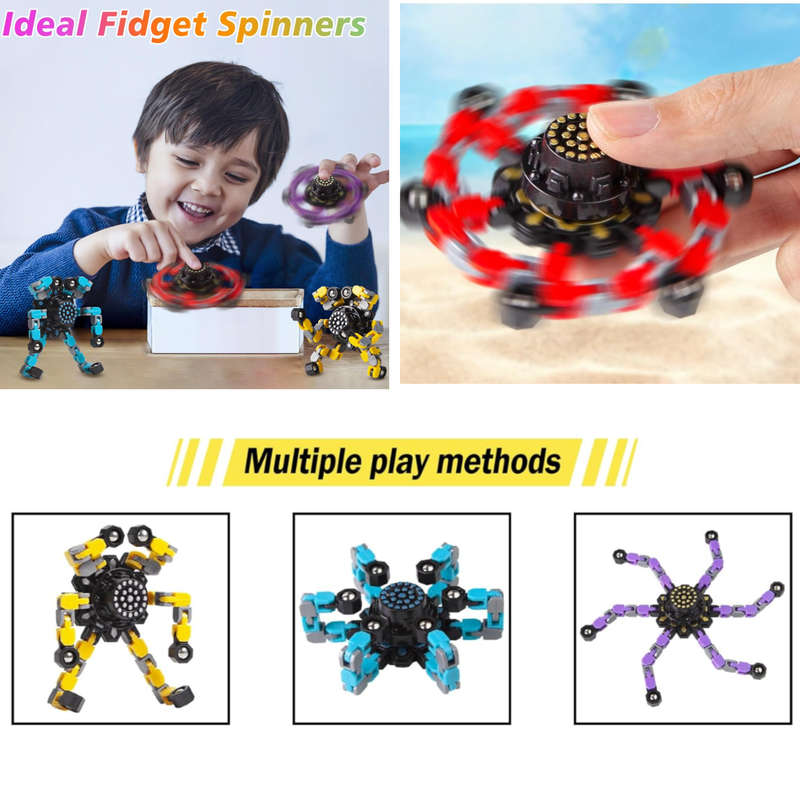 Duck Catching Game and 2 Transformable Fidget Spinners, Family Activity Toys