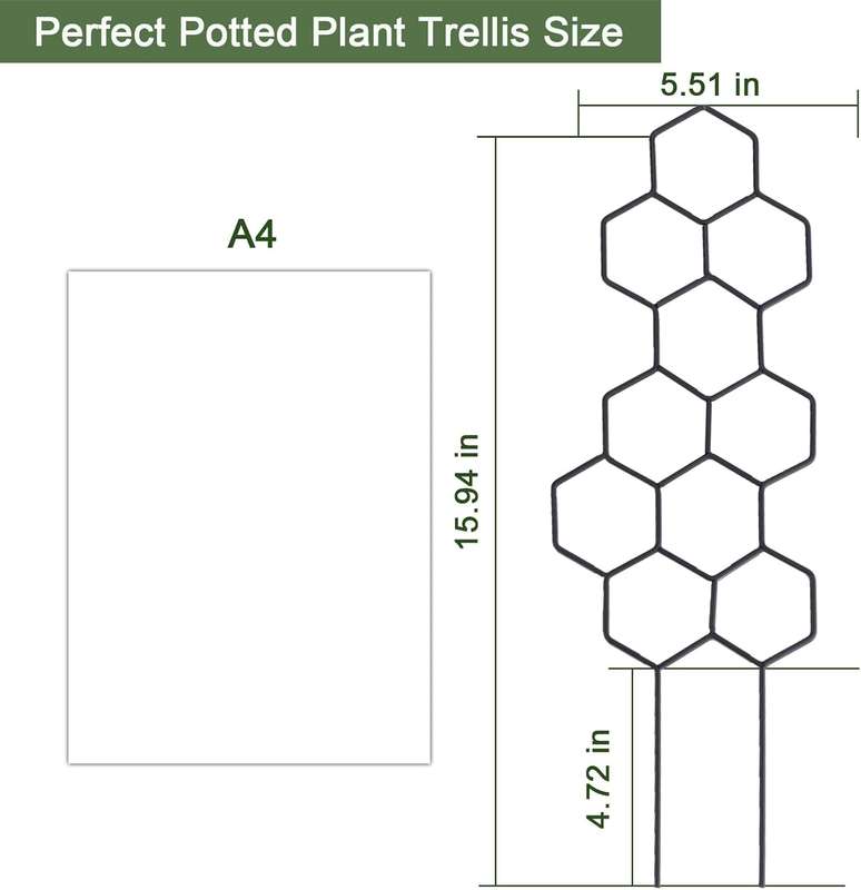 2 Pack Small Garden Trellis for Potted, Climbing & Flower Plants