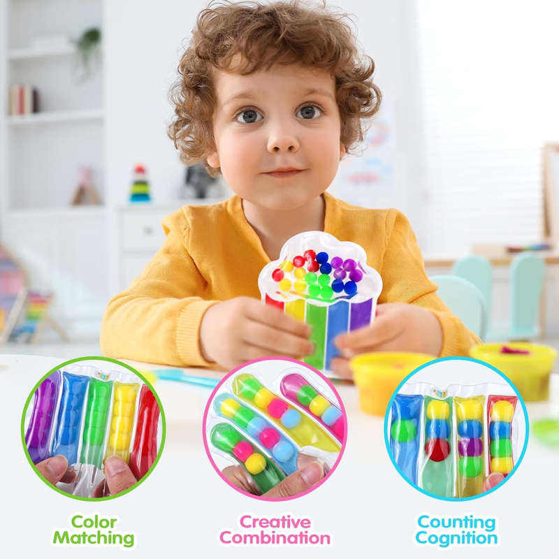 2 Piece Color Sorting Sensory Toys For Toddlers, Travel Toys, Activity Toys