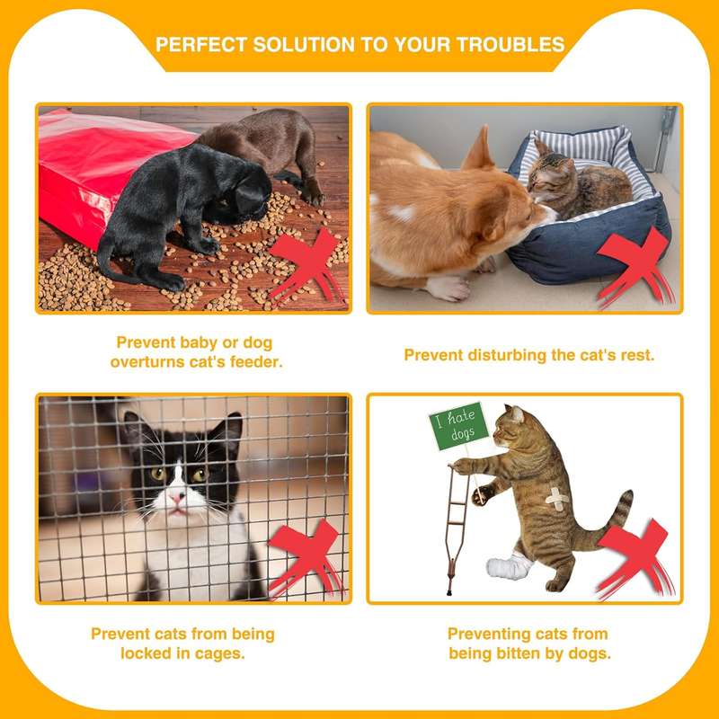 Cat Door Latch & Cat Door Stopper, Adjustable Interior Door Strap For Cats