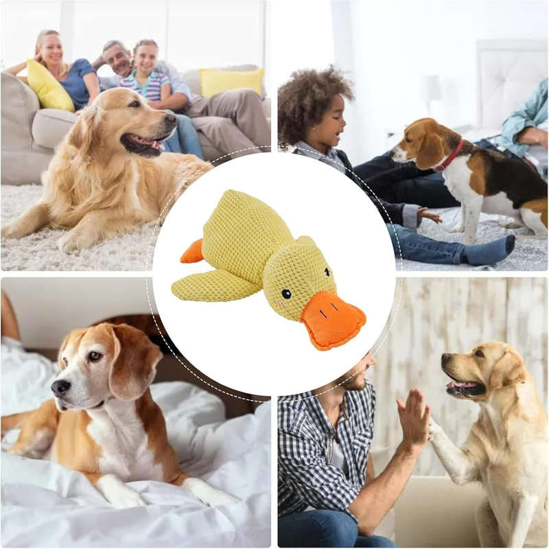 2 Pack Dog Toys, Large Squeaky Plush Dog Toy & Calming Duck Toy for Aggressive Chewers, Training ...