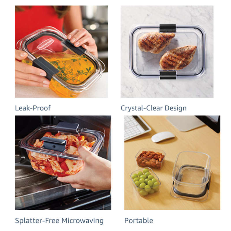 6 Pack Reusable Storage Containers with Lid  Avocado Tomato & Onion Storage