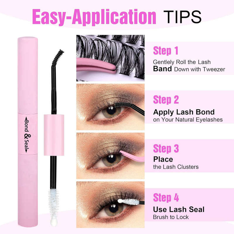 280 Pcs 30D and 40D Lash Extension Kit DIY, with Bond and Seal and Tweezer