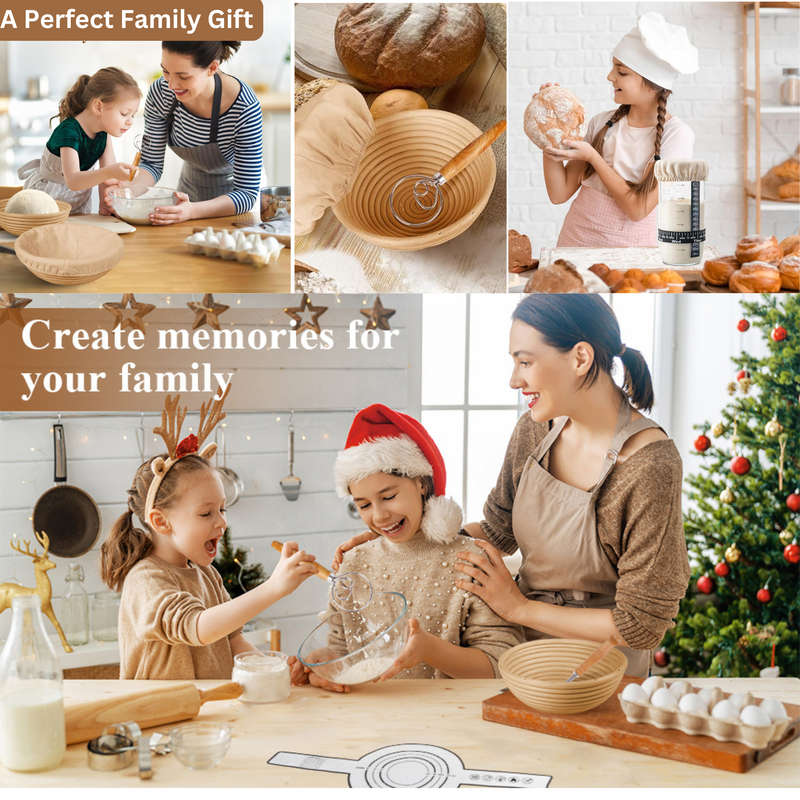 Banneton Bread Proofing Basket,Sourdough Starter Kit,Baking Supplies 20 Pcs