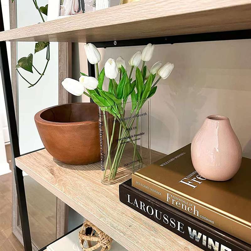 Acrylic Book Vase, Flower Vase, Home Decor, Book Shelf Decor, Clear Vase