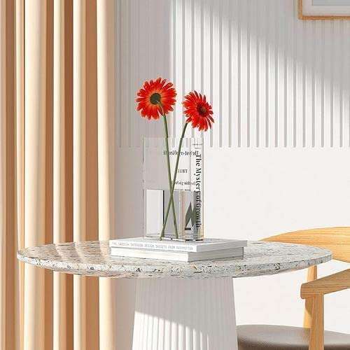 Acrylic Book Vase, Flower Vase, Home Decor, Book Shelf Decor, Clear Vase