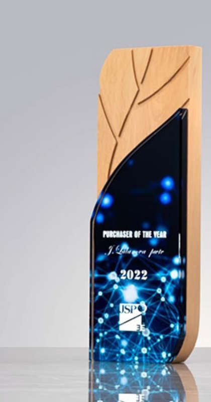 Carved wooden trophy