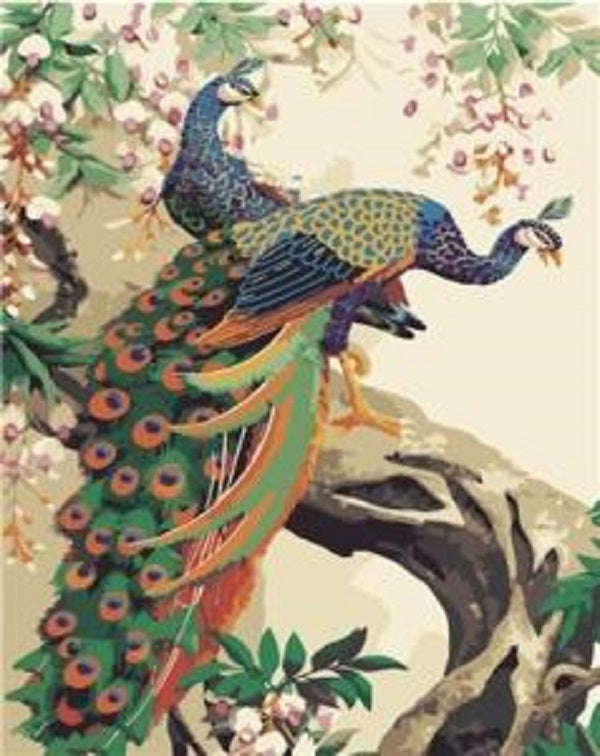 Two Peacocks