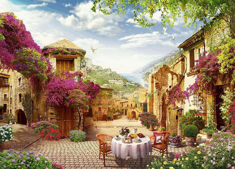 Paint By numbers for Adult - Italian Streets Framed