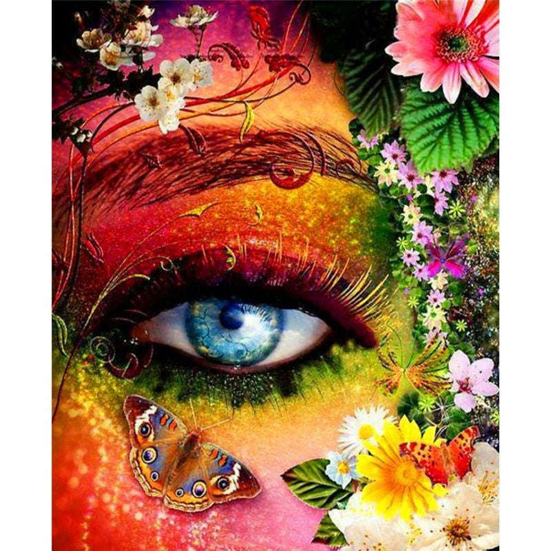 Paint By numbers for Adult - Face in Spring Framed Canvas