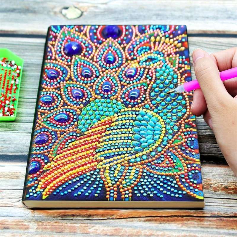 Peacock Notebook - Diamond Art
