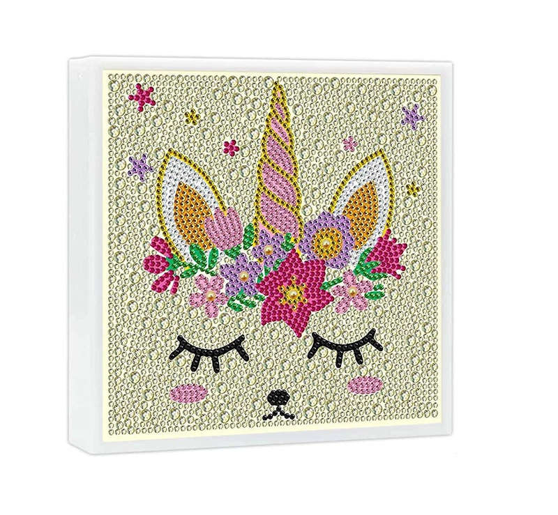 Flower Unicorn Diamond art kids 20 x 20cm